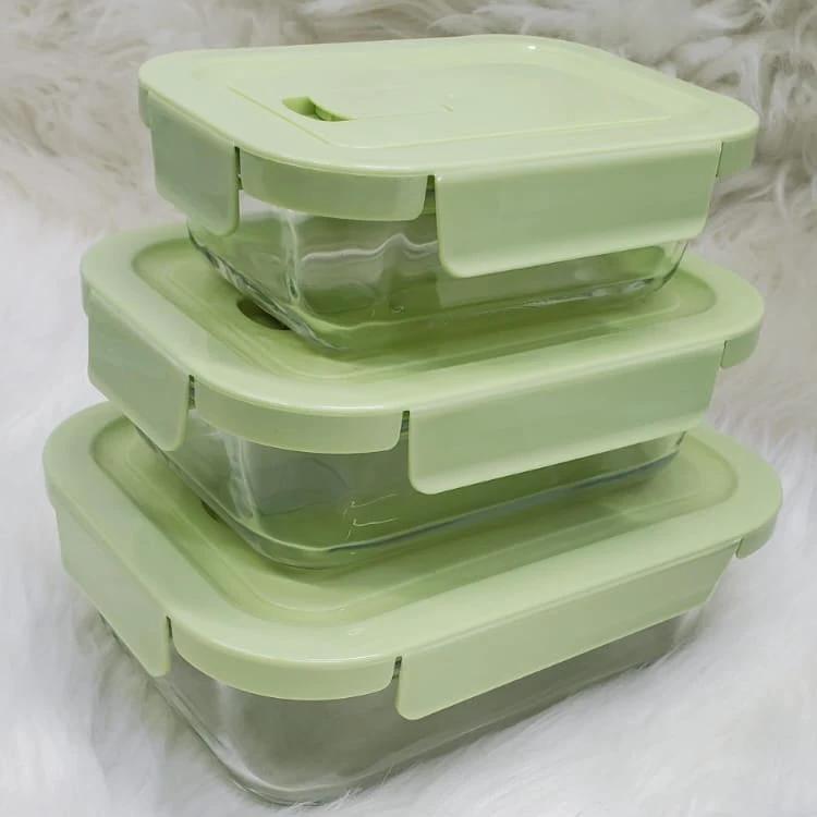 Glass Snack Box with Lunch Bag Kitchen Accessories Food Storage Containers