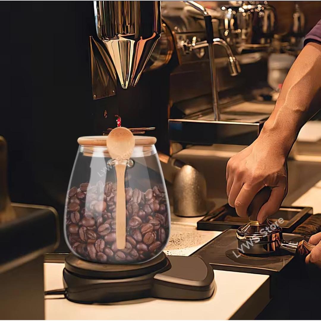 Glass Storage Canister with Bamboo Spoon & Airtight Lid – 600ml