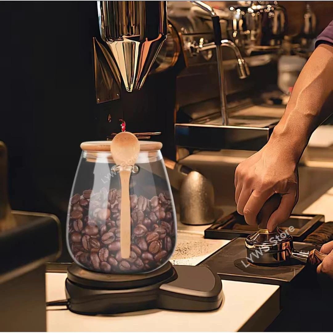 Glass Storage Canister with Bamboo Spoon & Airtight Lid – 600ml food storage Food Storage Containers