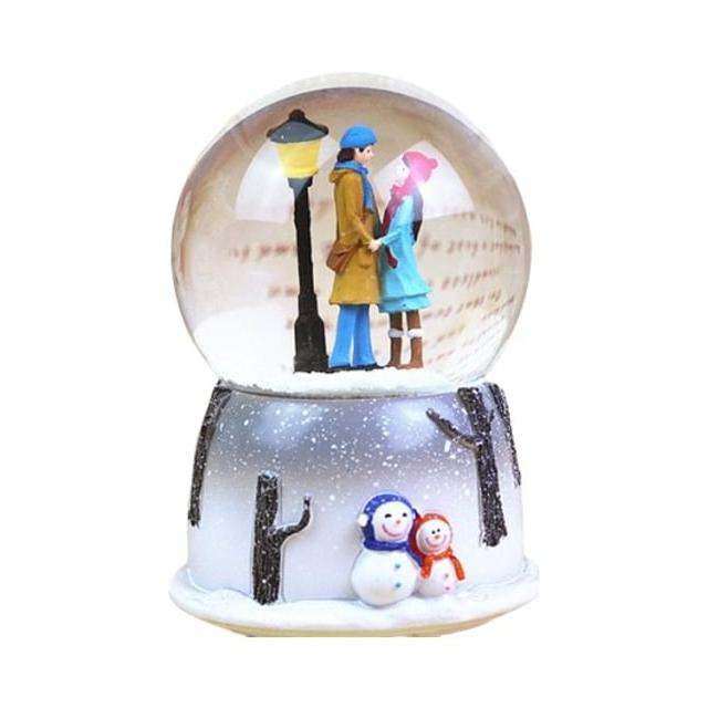 Globe Music Box Battery Operated with Designs