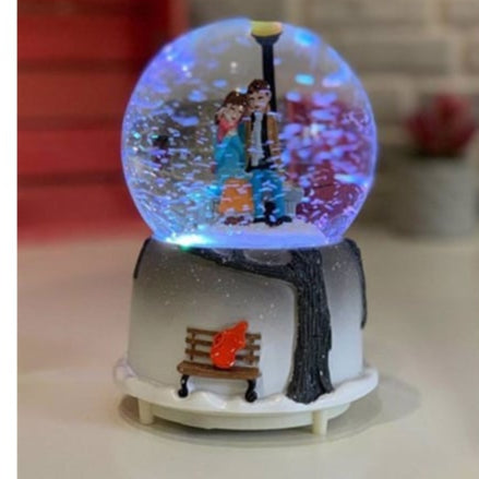 Globe Music Box Battery Operated with Designs