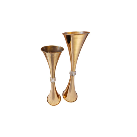 Gold Metallic Flower Vases