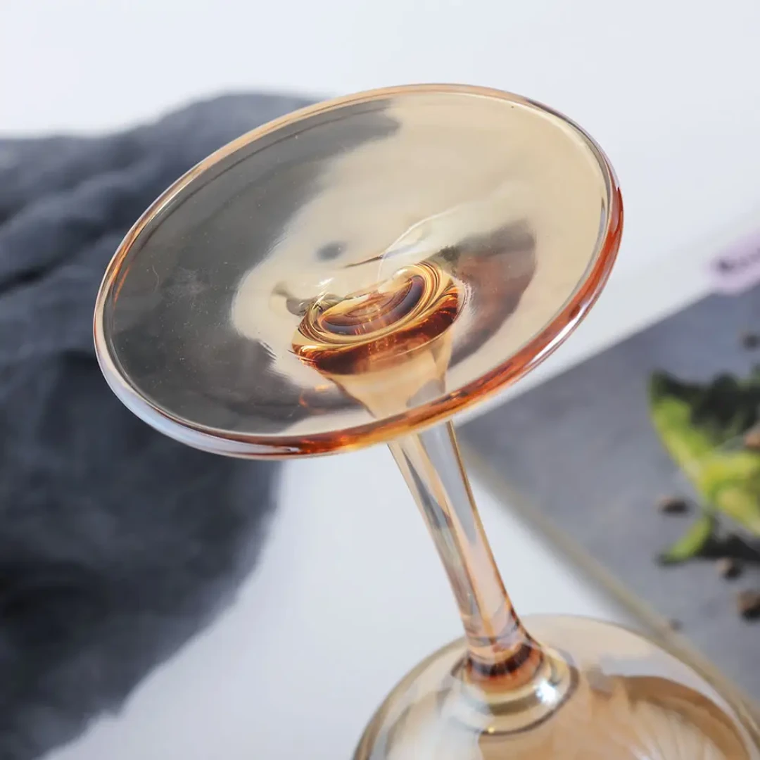 Gold Wine Glass Set of 6pcs 35cl for Elegant Dining and Entertaining Drinkware