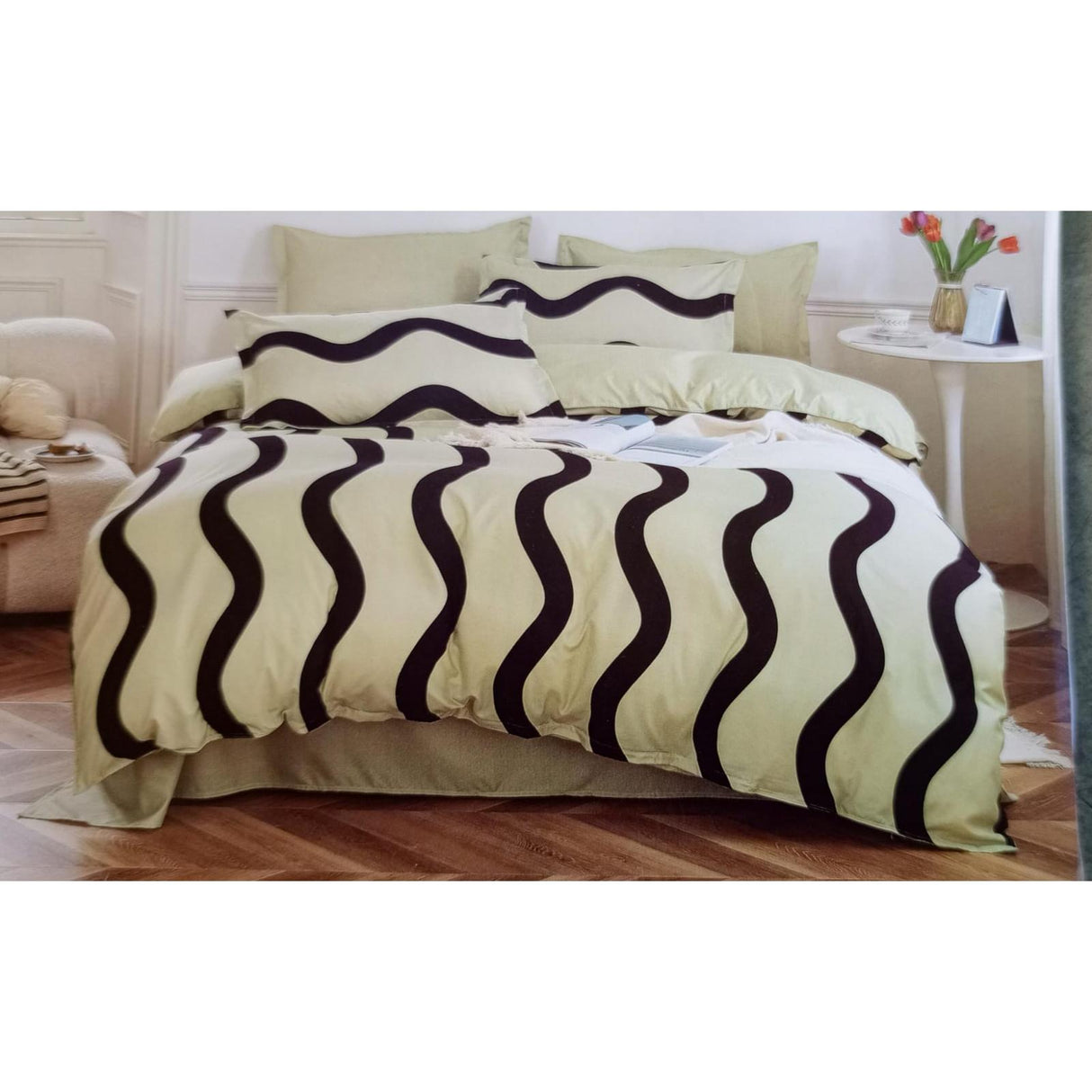Heavy Cotton Binded Duvet Set | 7x7 Duvet with 1 Bedsheet & 2 Pillowcases