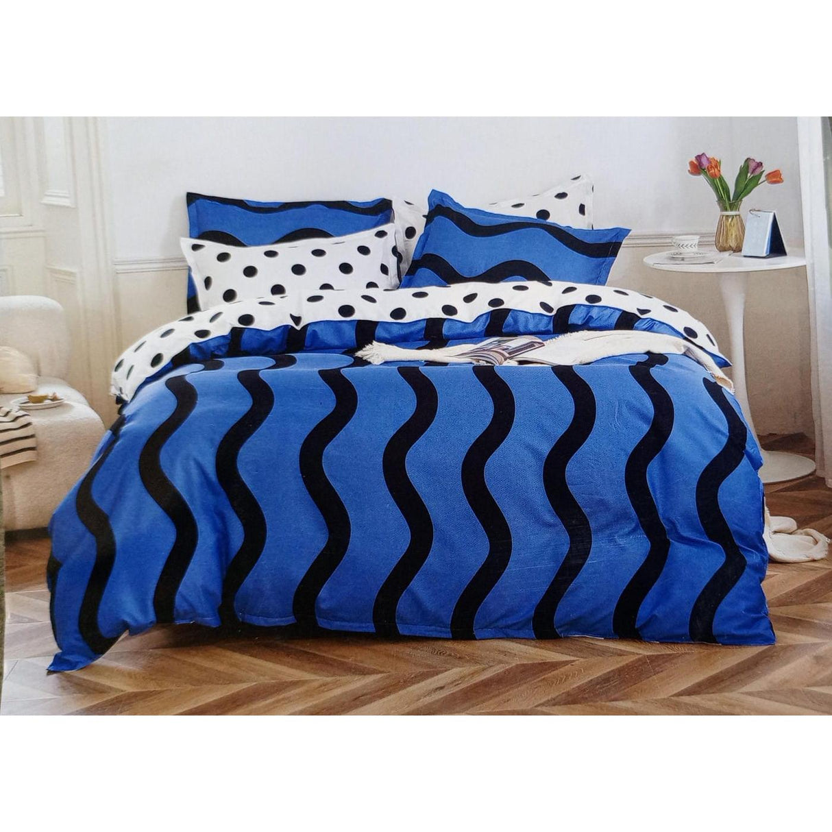 Heavy Cotton Binded Duvet Set | 7x7 Duvet with 1 Bedsheet & 2 Pillowcases