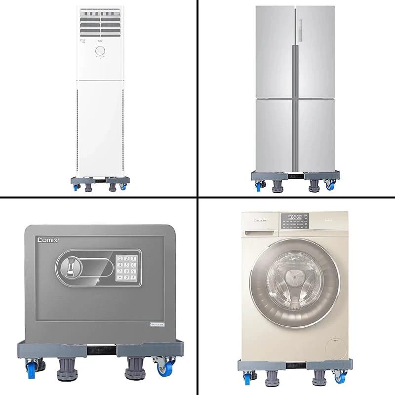 Heavy Duty Washing Machine Fridge Cooker Stand Base Adjustable, Sturdy with Lockable Wheels. Home Comfort Appliances Household Appliance Accessories
