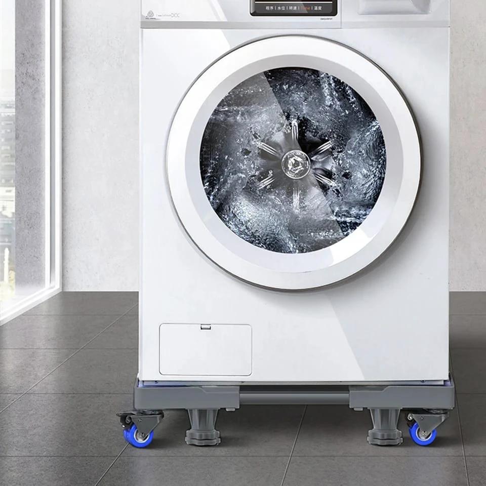 Heavy Duty Washing Machine Fridge Cooker Stand Base Adjustable, Sturdy with Lockable Wheels. Home Comfort Appliances Household Appliance Accessories