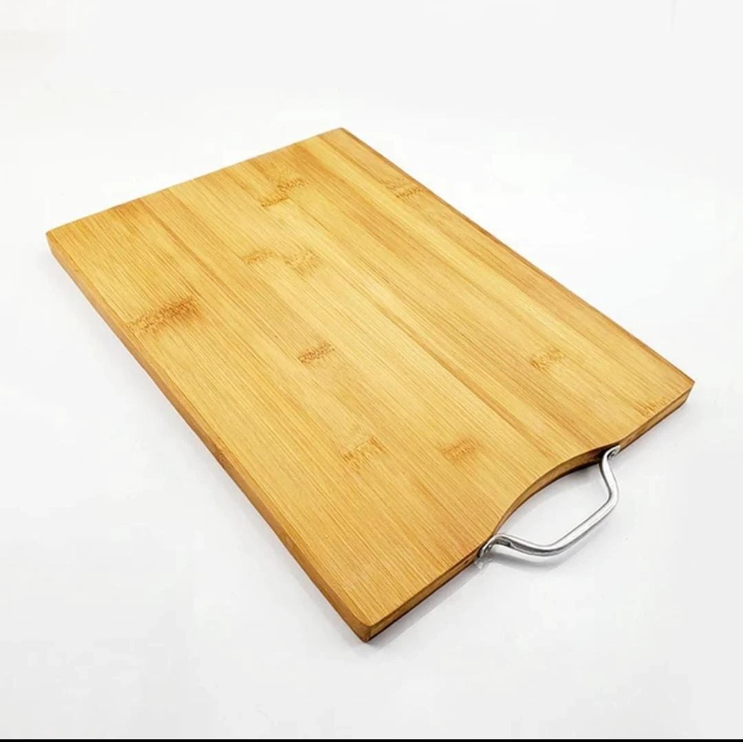 Heavy Wooden Chopping Board with Metallic Handle 36x28cm Durable Kitchen Prep Board. Kitchen accessories Cutting Boards
