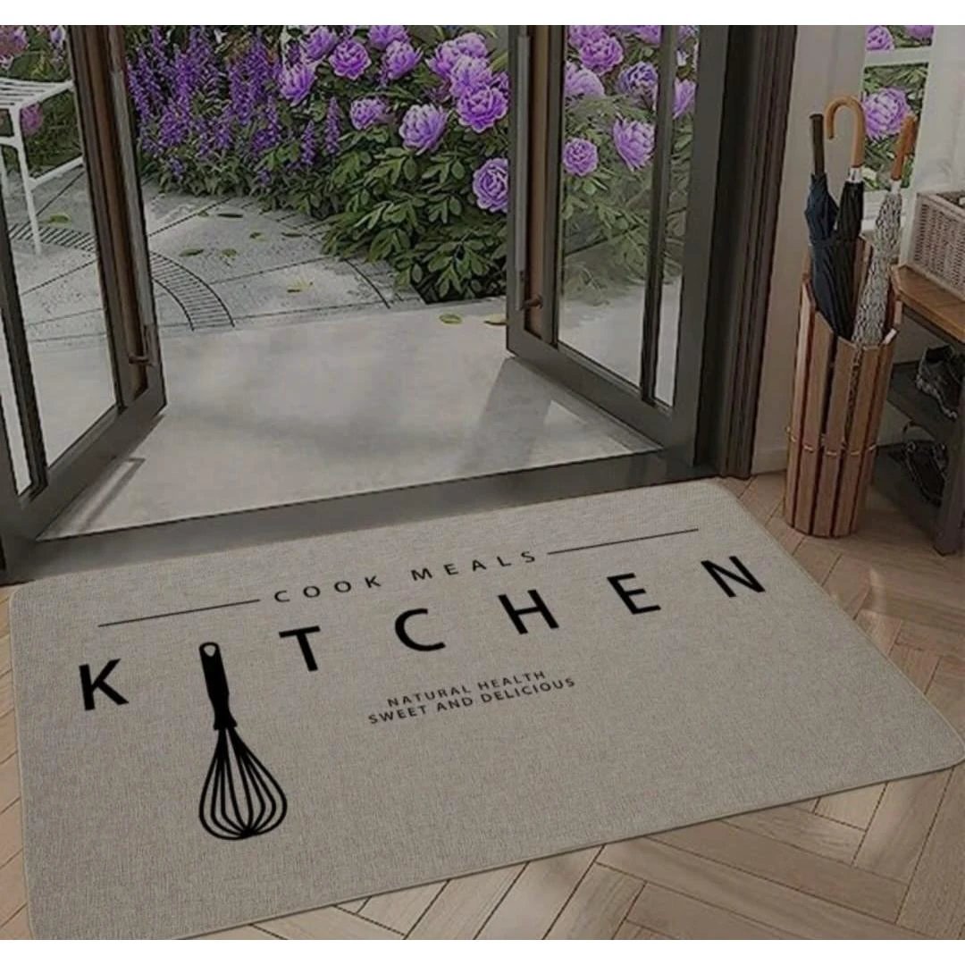 High Absorbent Rubber Bottom Kitchen Mat 60x40cm Anti Slip & Quick Drying Door Mats Door Mats