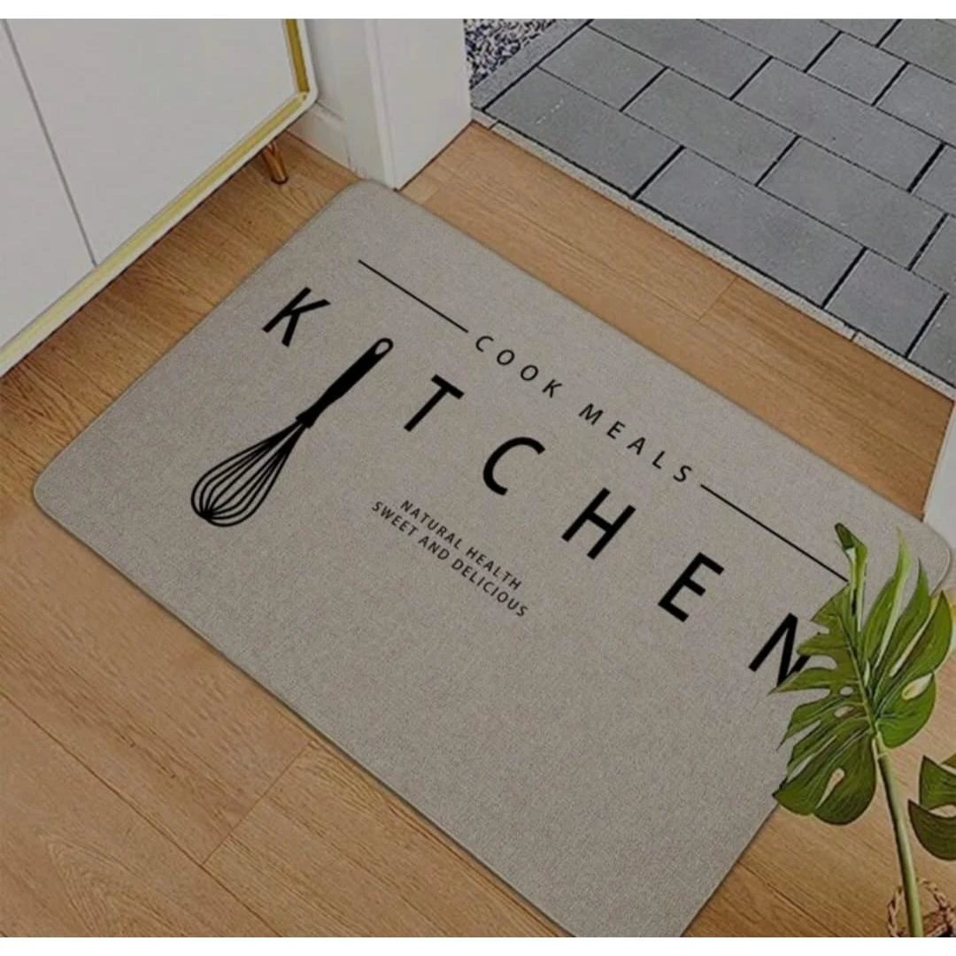 High Absorbent Rubber Bottom Kitchen Mat 60x40cm Anti Slip & Quick Drying Door Mats Door Mats