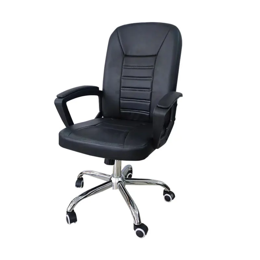 High Back Adjustable Swivel Office Chair with Wheels and Armrests