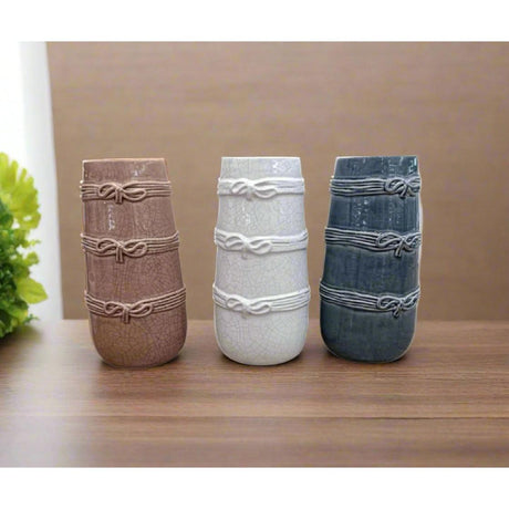 High Quality 3 pcs Refined Crafted Ceramic Flower Vase Set.