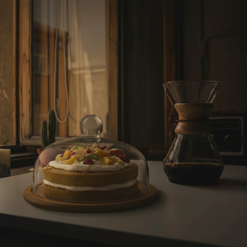High-Quality Bamboo Base Cake & Fruit Stand with Acrylic Dome Cover 30cm kitchen and dinning Cake Stands