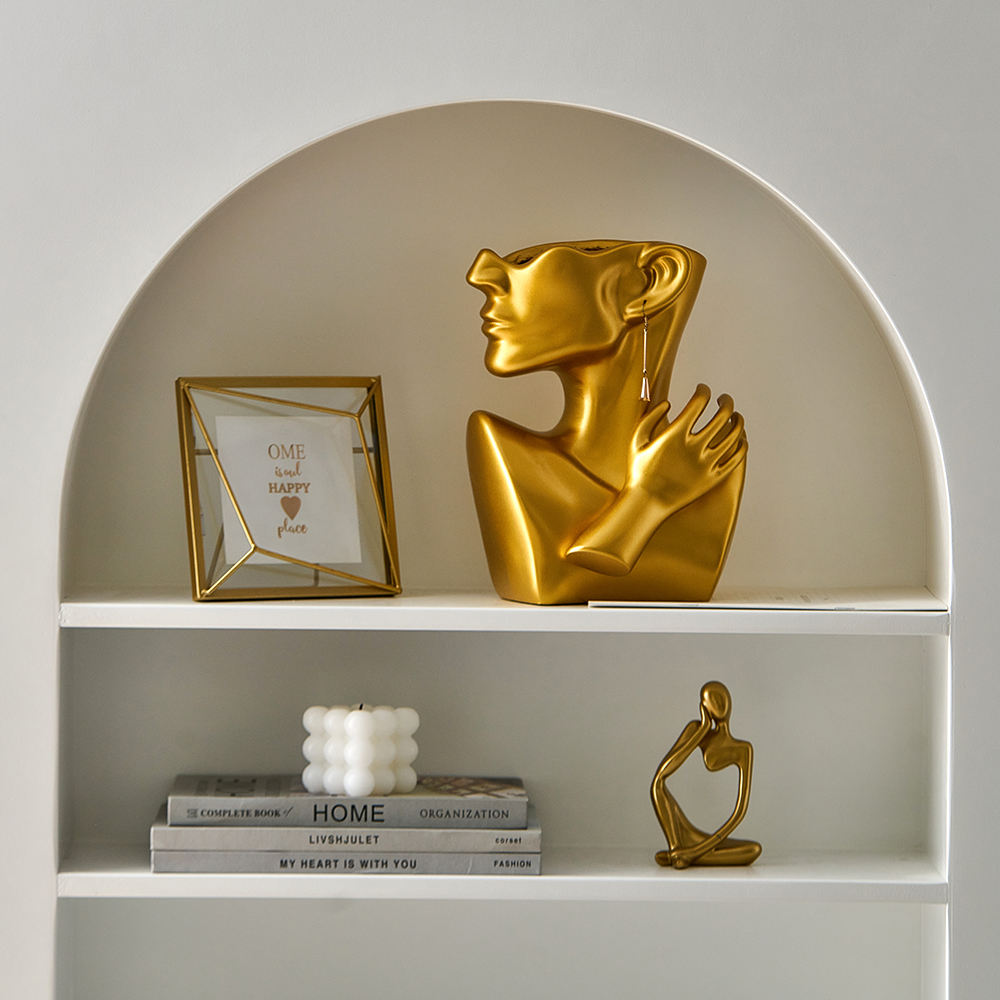 High Quality Ceramic Arrangement Human Face Modern Home Decoration