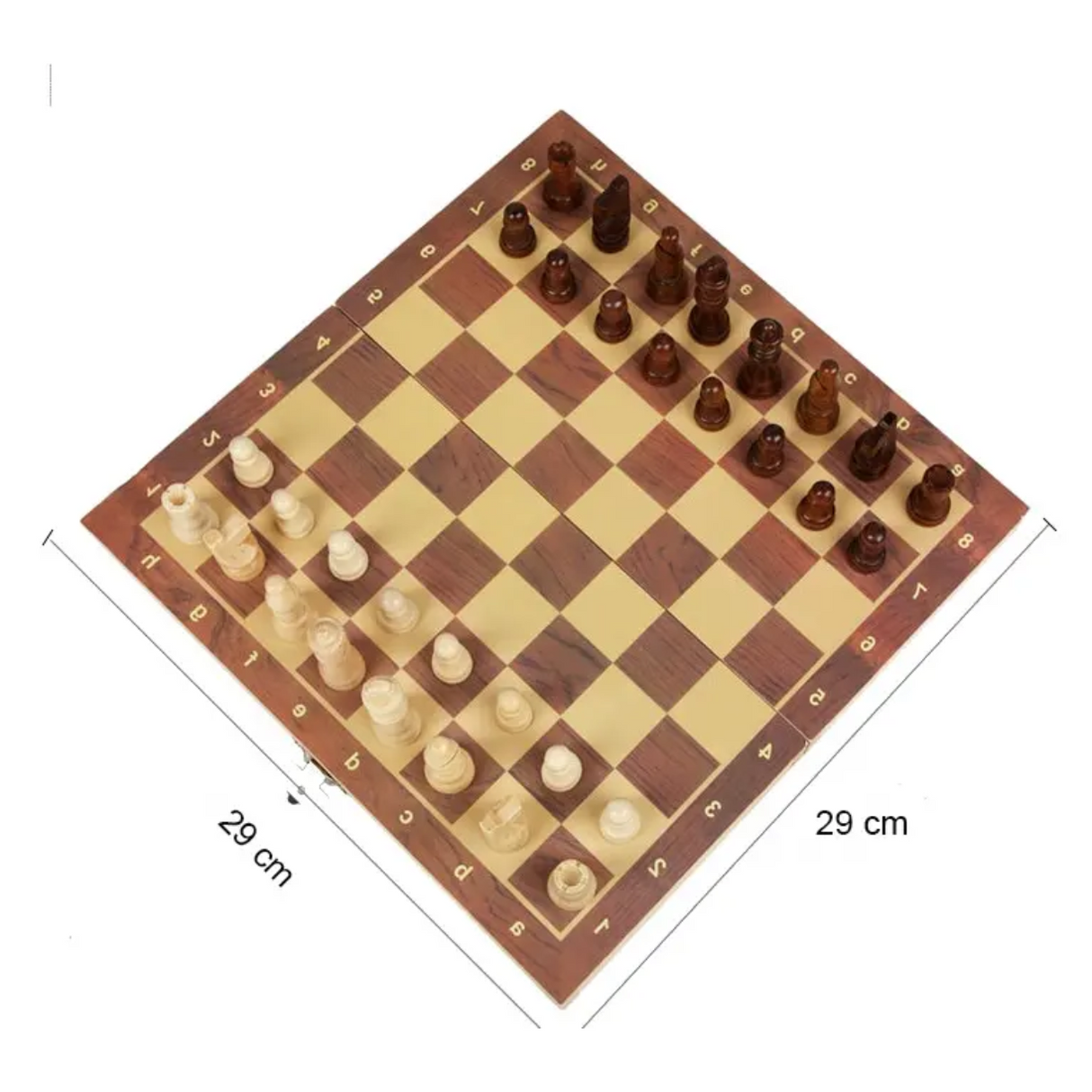 High Quality Foldable Wooden Chess Board with Internal Storage