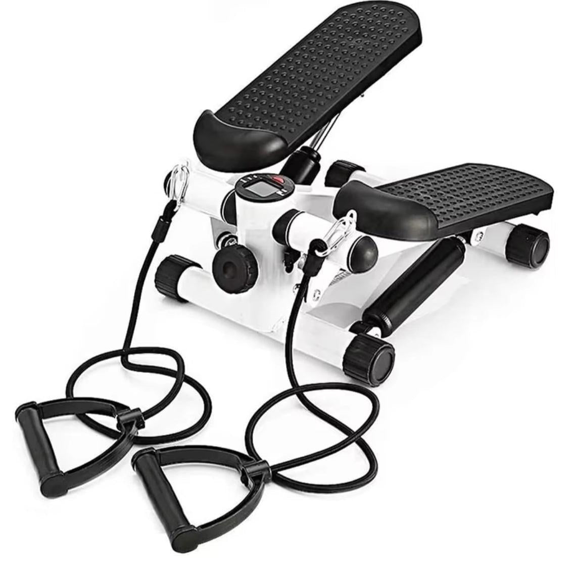 High-Quality Mini Stepper with Resistance Bands – LCD Monitor, Adjustable Height, Slip-Resistant Foot Plates
