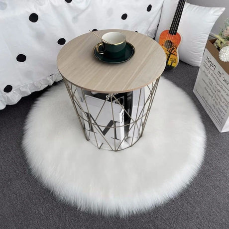 High Quality Shaggy White Faux Fluffy Fur Rug