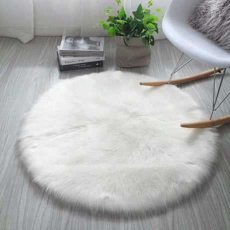 High Quality Shaggy White Faux Fluffy Fur Rug