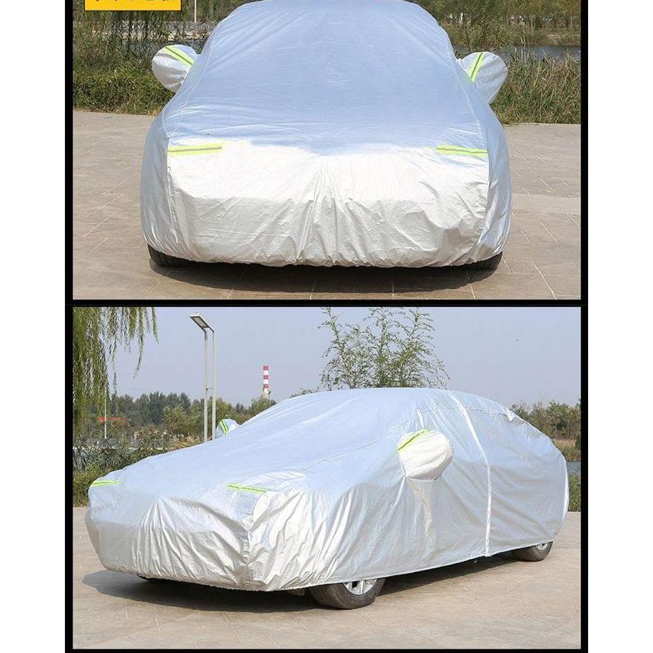 High Quality Universal Grey Car Cover with Fleece Lining & Reflective Sides Waterproof, Scratch & Heat Resistant Size XL (BMW, Mercedes) 4.9m x 1.8m x 1.5m