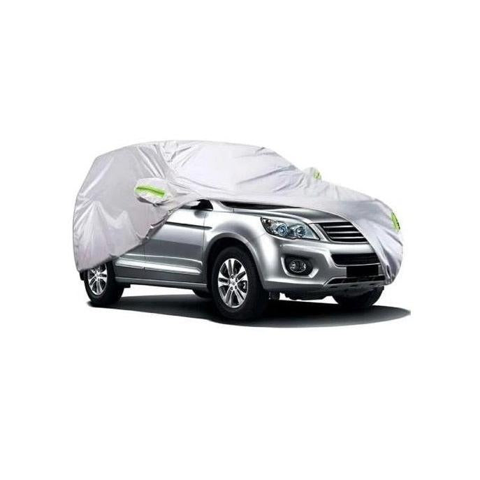 High Quality Universal Grey Car Cover with Fleece Lining & Reflective Sides Waterproof, Scratch & Heat Resistant Size YXXL (V8, Prado)