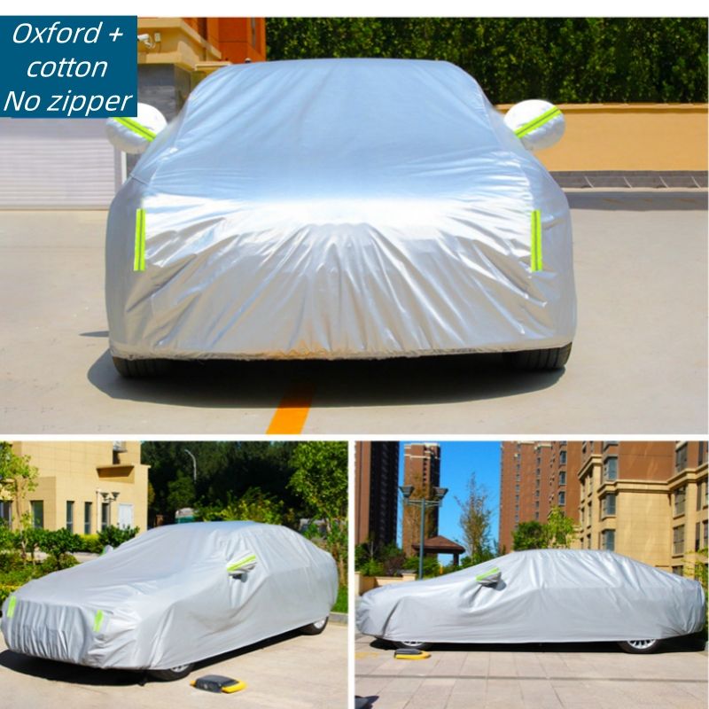 High Quality Universal Grey Car Cover with Fleece Lining & Side Reflectors Waterproof, Scratch & Heat Resistant Size L: Fits Vitz, Passo, Demio 4.7m x 1.8m x 1.5m