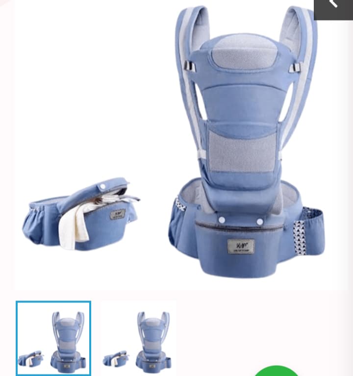 Hip Seat Baby Carrier 2-in-1 Backpack and Hip Seat with Removable Wrap