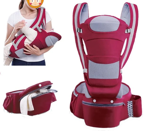 Hip Seat Baby Carrier 2-in-1 Backpack and Hip Seat with Removable Wrap
