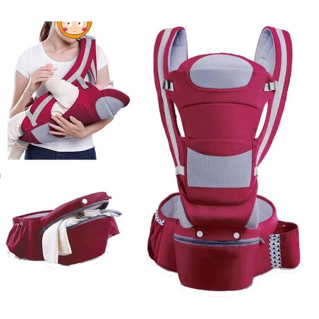 Hip Seat Baby Carrier 2-in-1 Backpack and Hip Seat with Removable Wrap