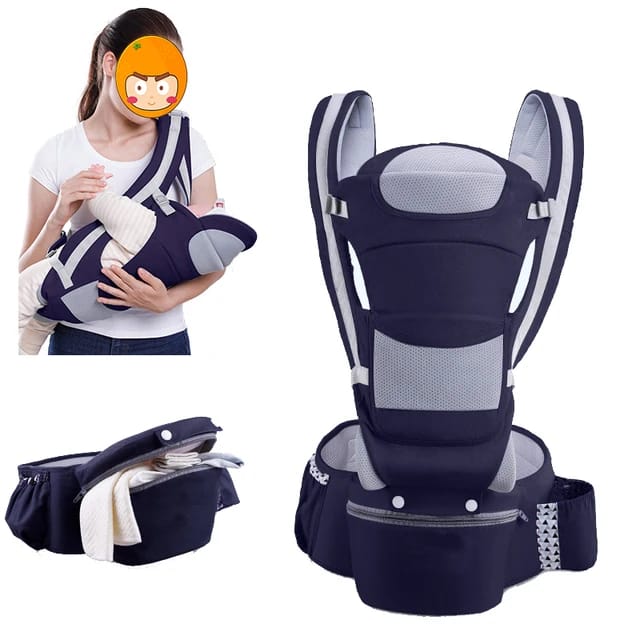 Hip Seat Baby Carrier 2-in-1 Backpack and Hip Seat with Removable Wrap