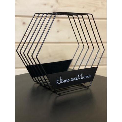 Home Sweet Home 5-Grid Plate Rack – Carbon Steel Dish Organizer (Black)