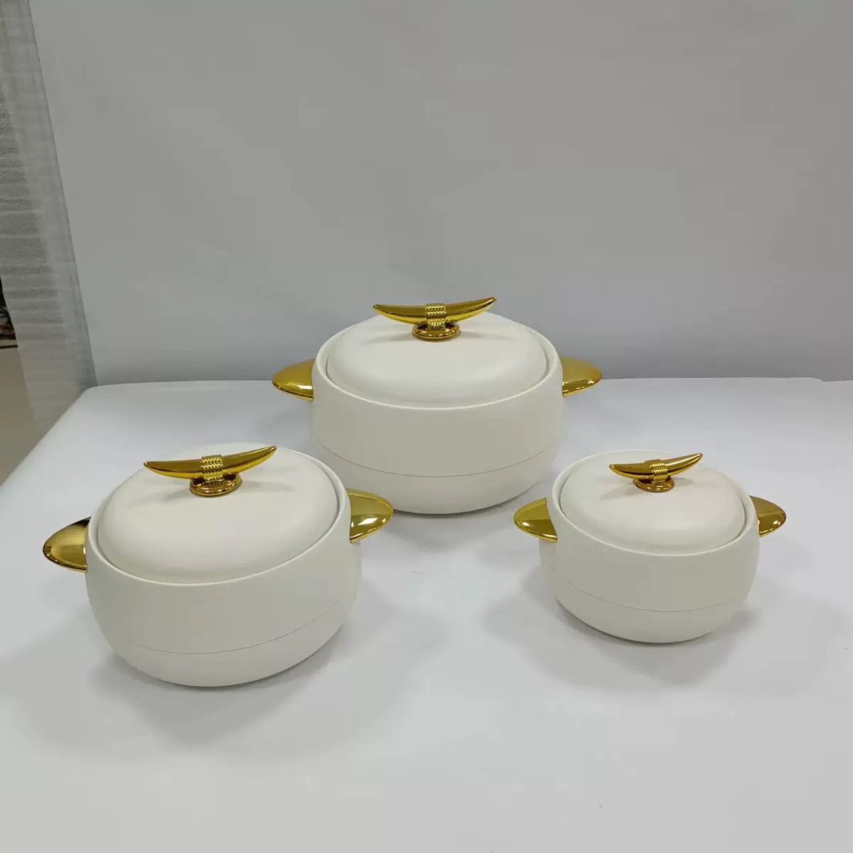 Modern European Style Insulated Hotpots – 3pc Set | 3.5L, 2.0L, 1.0L | Eco-Friendly & Stylish