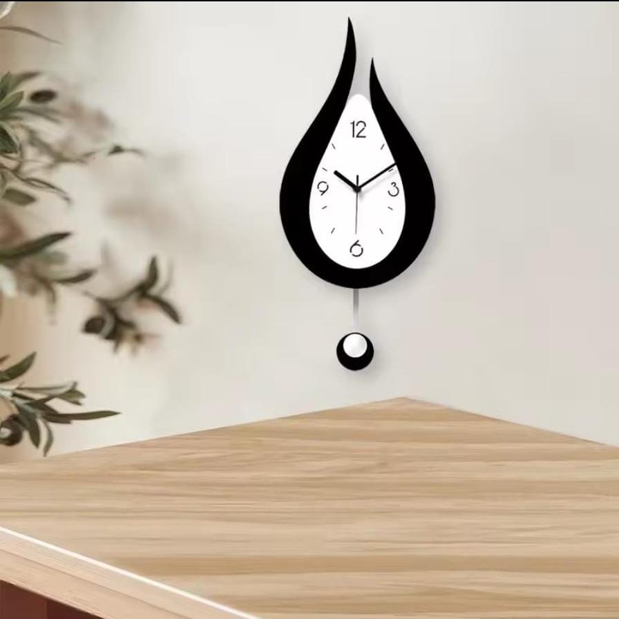 U Shaped Wall Clock Modern Decorative Silent Wall Clock