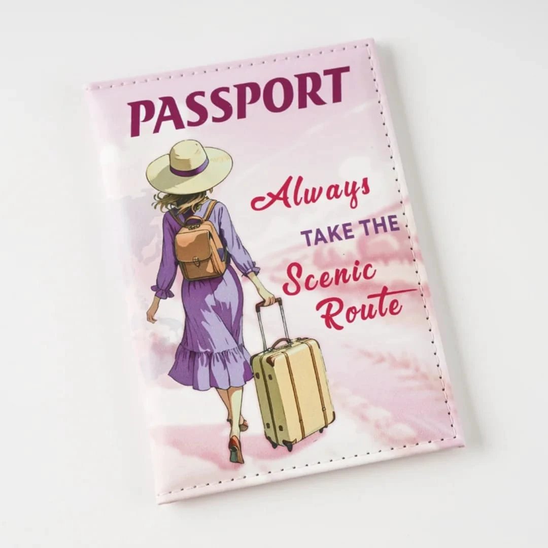 Stylish Synthetic Leather Passport Holder Wallet Travel Accessories Travel Wallets