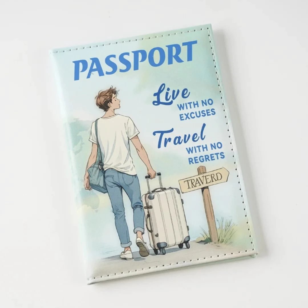 Stylish Synthetic Leather Passport Holder Wallet Travel Accessories Travel Wallets