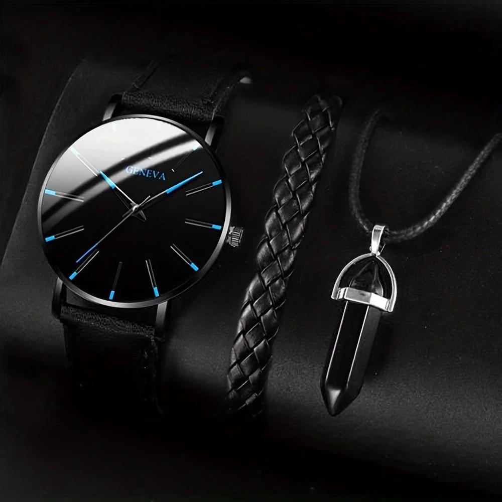 3 in 1 Luxury Men Styled Gift Set Men gift set Jewelry Sets