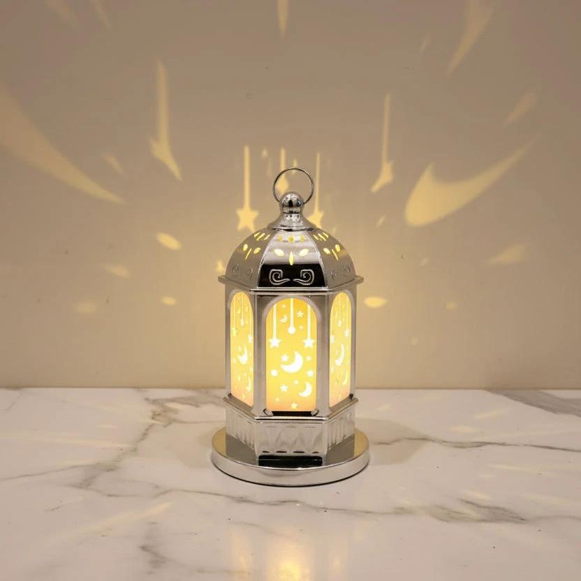 Moon and Star Shadow Decorative Lantern for Eid and Ramadan Decor Seasonal & Holiday Decorations