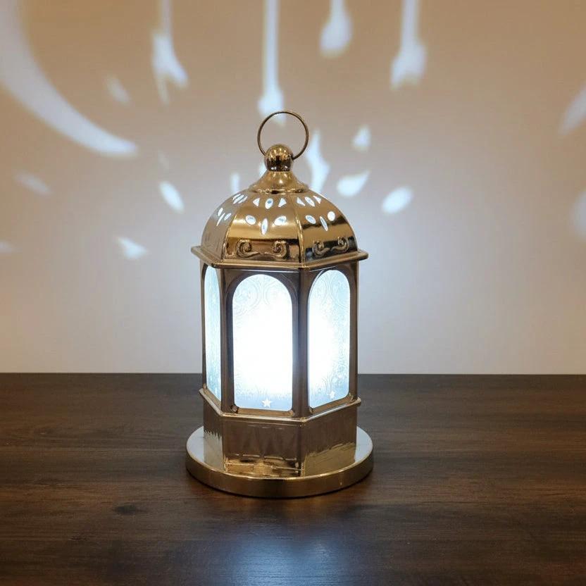 Moon and Star Shadow Decorative Lantern for Eid and Ramadan Decor Seasonal & Holiday Decorations