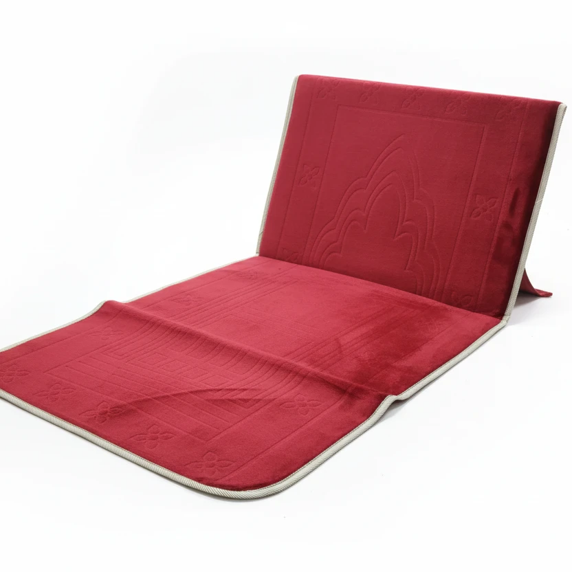 Portable Foldable Prayer Mat with Backrest Travel Salah Mat Prayer mat