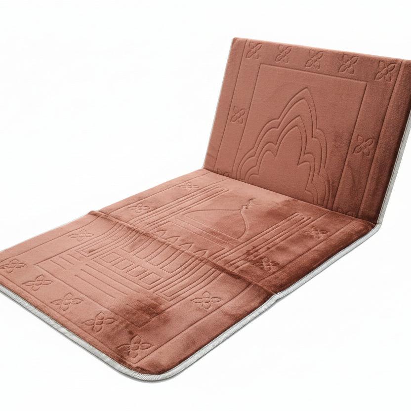 Portable Foldable Prayer Mat with Backrest Travel Salah Mat