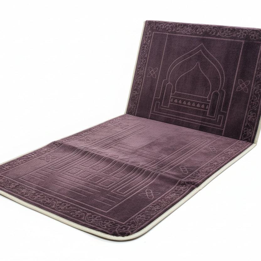 Portable Foldable Prayer Mat with Backrest Travel Salah Mat