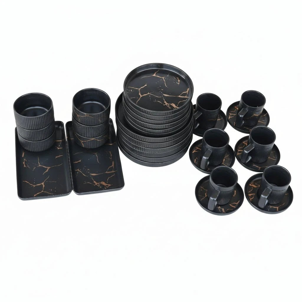 Matte Stoneware European Dinner Set 32 Pieces Smooth Finish Dinner set Uncategorized