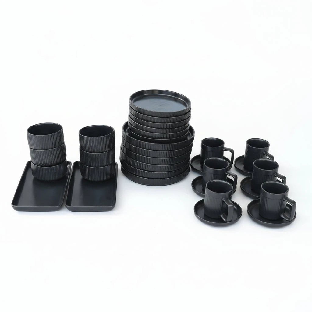 Matte Stoneware European Dinner Set 32 Pieces Smooth Finish Dinner set Dinnerware Sets