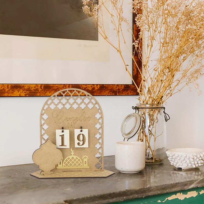 Ramadhan Countdown Calendar Wooden Eid Decor Ramadhan decor Religious Items