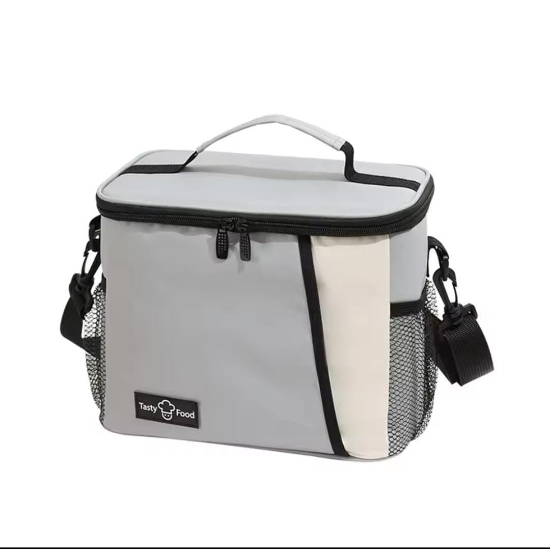Insulated Lunch Bag with Shoulder Strap – 25x17.5x20cm | Black, Navy Blue, Grey & Light Blue