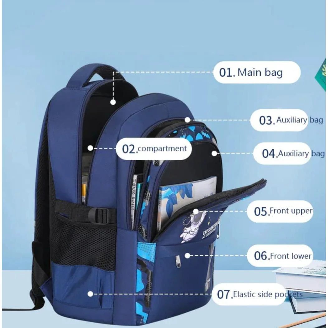 Kids Astronaut Fashion School Bag Large Waterproof Backpack Backpacks & Bags Backpacks
