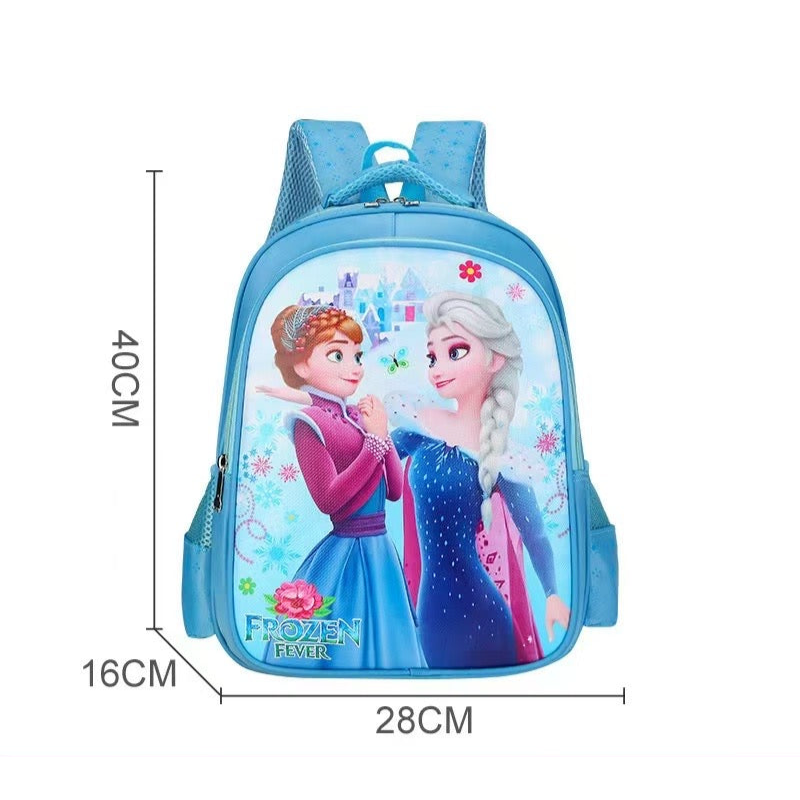 Kids Cartoon-Themed School Bags – Spiderman, Elsa, Frozen & Avengers (28×40×16cm)