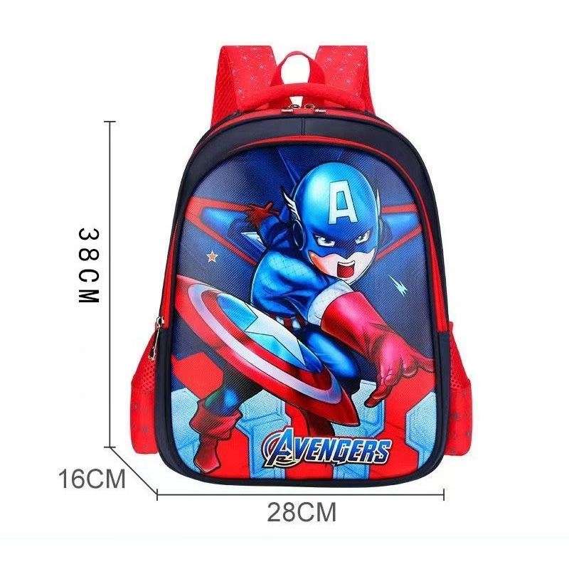 Kids Cartoon-Themed School Bags – Spiderman, Elsa, Frozen & Avengers (28×40×16cm)