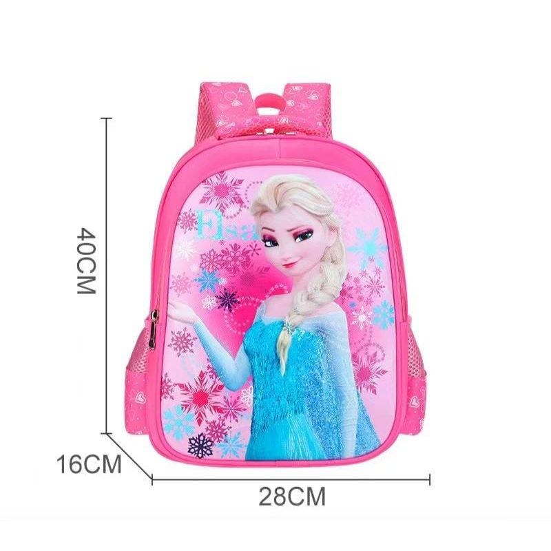 Kids Cartoon-Themed School Bags – Spiderman, Elsa, Frozen & Avengers (28×40×16cm)
