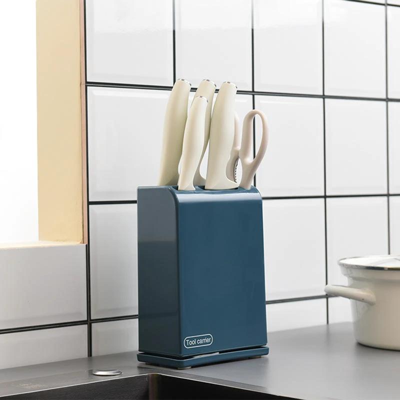 Kitchen Cutlery Organizer Tableware Drainer PP+TPR Material Available in Blue and White Utensils Kitchen Organizers