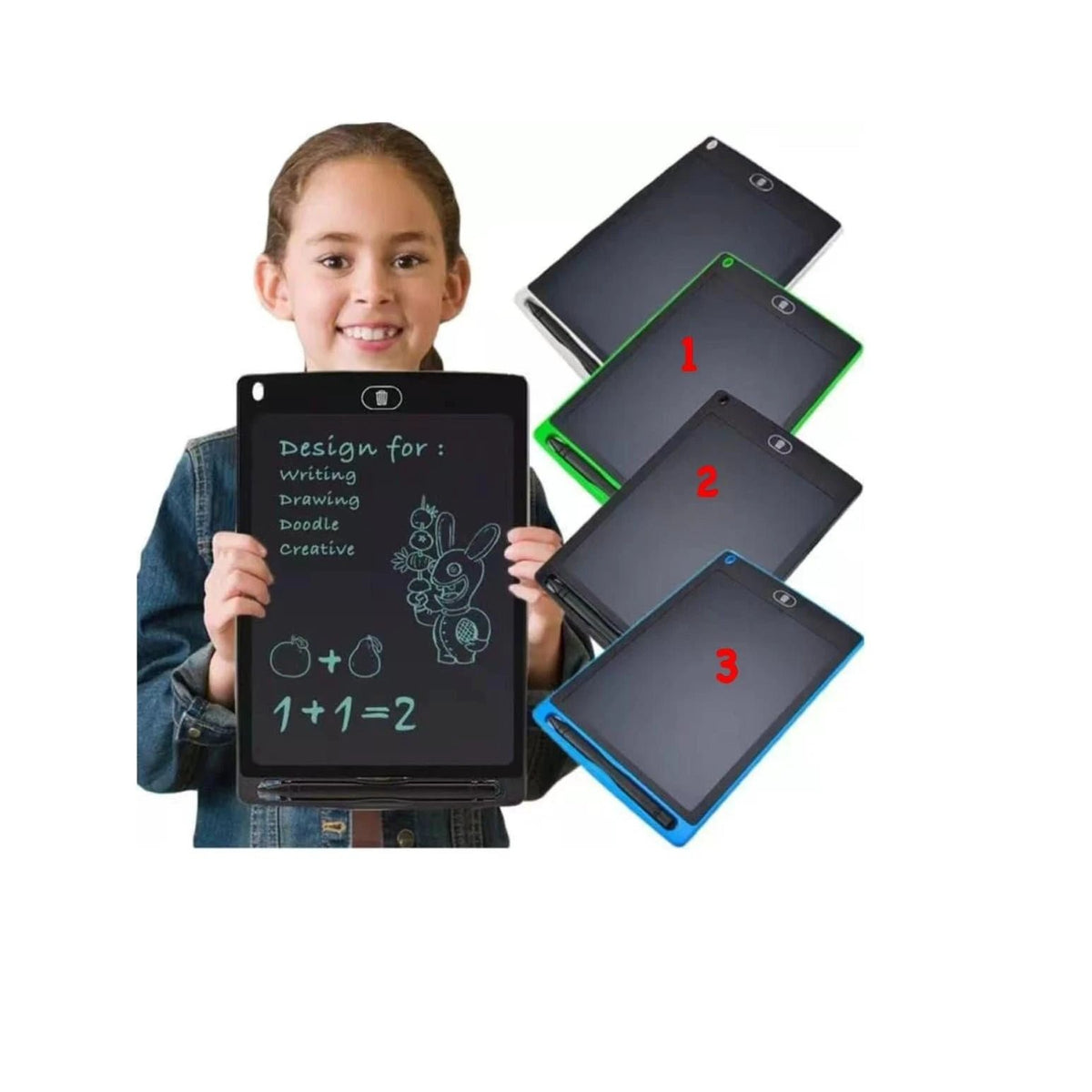 LCD Kids Smart Writing & Drawing Board Tablet | 8.5 Inches | Available in Green, Black, Blue | Ideal for Learning and Creativity Toys & Learning Activities Educational Toys